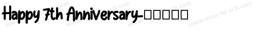 Happy 7th Anniversary字体转换